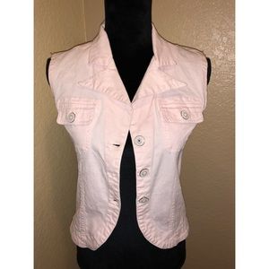Pink Denim Vest